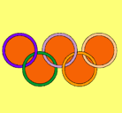Dibujo Anillas de los juegos olimpícos pintado por 543456789098