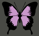 Dibujo Mariposa con alas negras pintado por andiker
