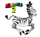 Dibujo Madagascar 2 Marty pintado por a320