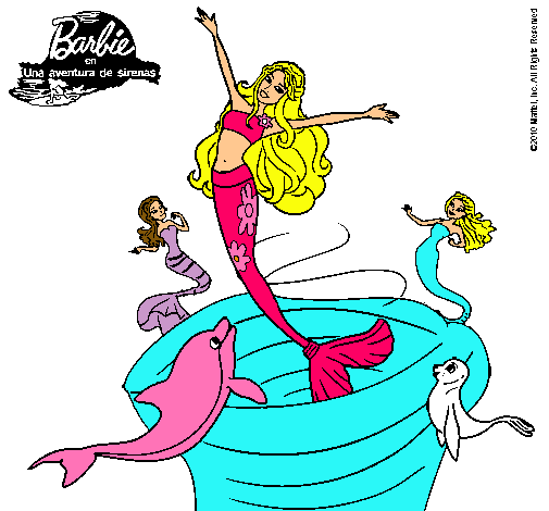 Barbie sirena contenta