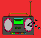 Dibujo Radio cassette 2 pintado por dianabe