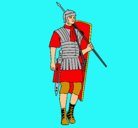 Dibujo Soldado romano pintado por mume