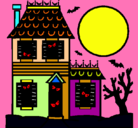 Dibujo Casa del terror pintado por jacob