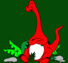 Dibujo Diplodocus sentado pintado por nachoman