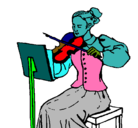 Dibujo Dama violinista pintado por marta2804