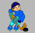 Dibujo Niño jugando a hockey pintado por HOKEYYYY