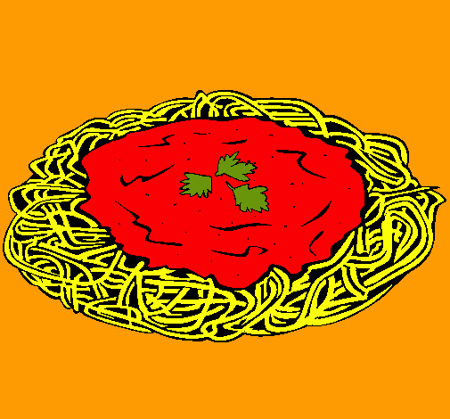 Dibujo Espaguetis con queso pintado por anip_pb_13