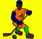 Dibujo Jugador de hockey sobre hielo pintado por hutfe