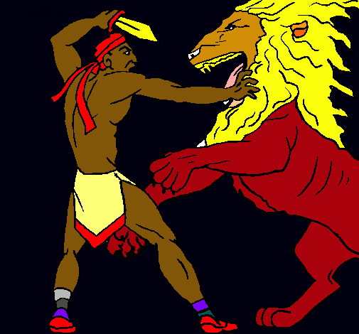 Gladiador contra león