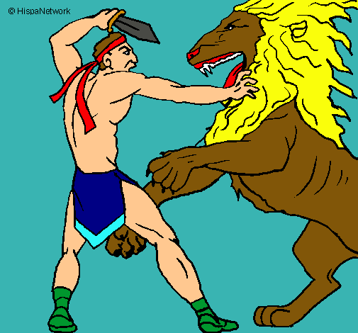 Gladiador contra león