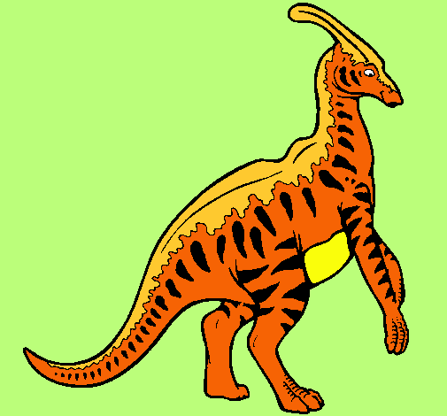 Dibujo Parasaurolofus con rayas pintado por kmy-maura
