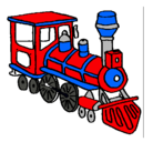 Dibujo Tren pintado por yada