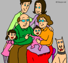 Dibujo Familia pintado por liabajo