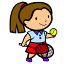 Dibujo Chica tenista pintado por andreayana