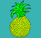 Dibujo piña pintado por pineapple