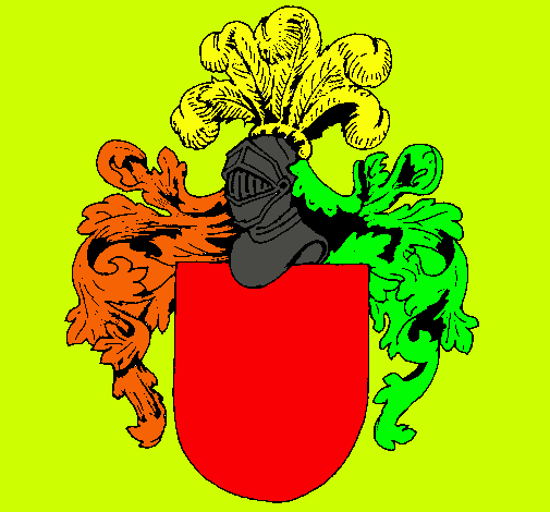 Escudo de armas y casco