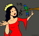 Dibujo Princesa cantando pintado por Josema
