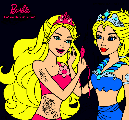 Barbie se despiede de la reina sirena