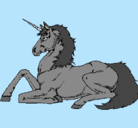 Dibujo Unicornio sentado pintado por candreneth