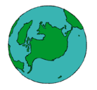 Dibujo Planeta Tierra pintado por miguelin