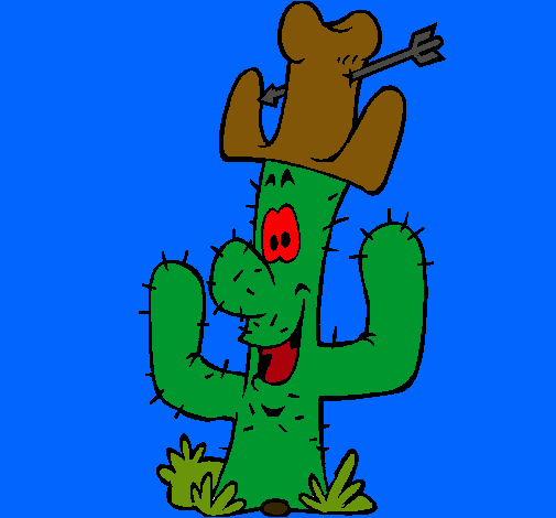 Cactus con sombrero