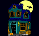 Dibujo Casa del misterio II pintado por halloween