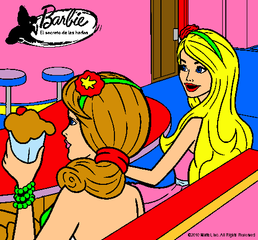 Barbie en una heladería