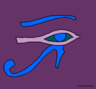 Dibujo Ojo Horus pintado por vasti