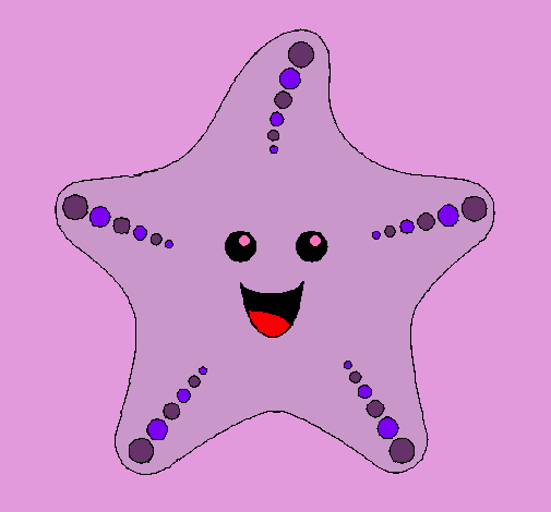 Dibujo Estrella de mar pintado por clausory