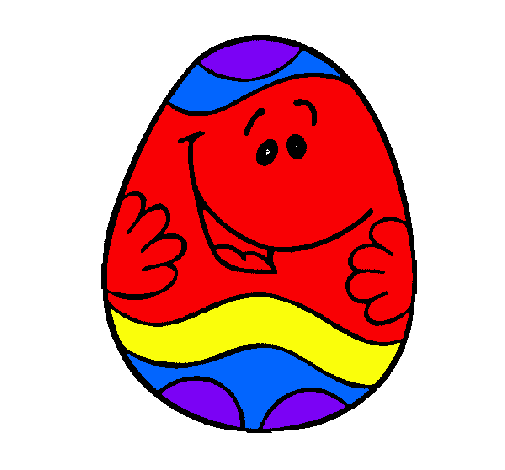 Dibujo Huevo de pascua feliz pintado por juam