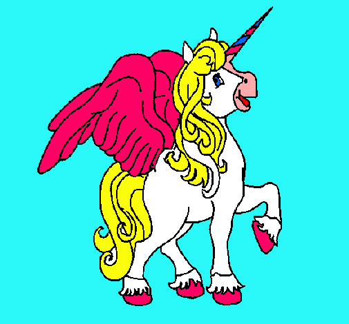 Unicornio con alas