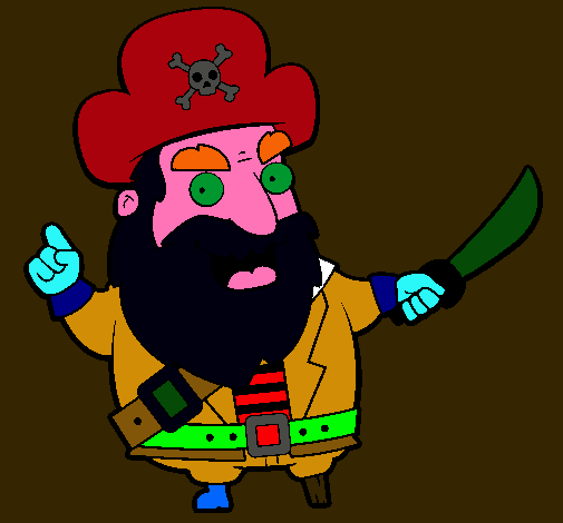 Dibujo Pirata pintado por Gonchi