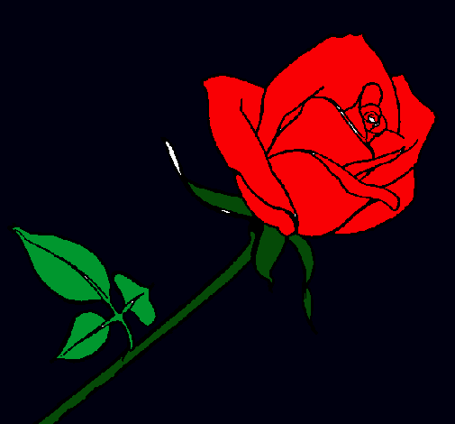 Dibujo Rosa pintado por GRAFIX