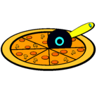 Dibujo Pizza pintado por pizza