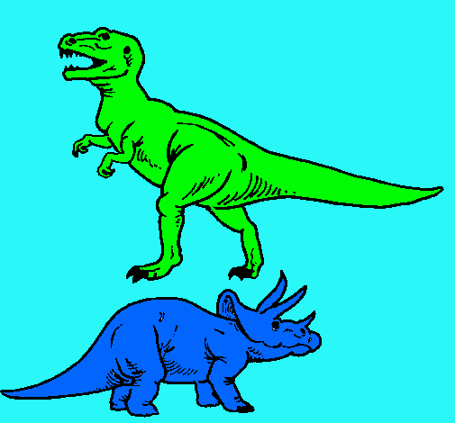 Triceratops y tiranosaurios rex