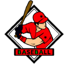 Dibujo Logo de béisbol pintado por nino