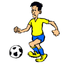 Dibujo Jugador de fútbol pintado por ronaldinho