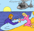 Dibujo Rescate ballena pintado por AMBIENTE