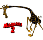 Dibujo Madagascar 2 Melman 2 pintado por mayssy