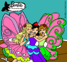 Dibujo Barbie y sus amigas en hadas pintado por Sadi