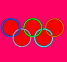 Dibujo Anillas de los juegos olimpícos pintado por arancha