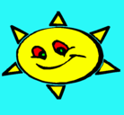 Dibujo Sol sonriente pintado por  vero2