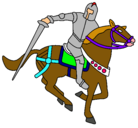 Dibujo Caballero a caballo IV pintado por JAN_GIRALT