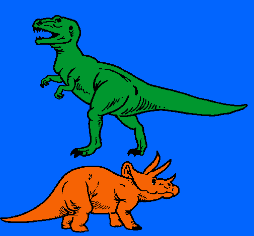 Triceratops y tiranosaurios rex