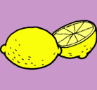 Dibujo limón pintado por limonada