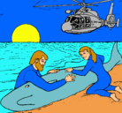 Dibujo Rescate ballena pintado por GRAFIX