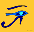 Dibujo Ojo Horus pintado por henar