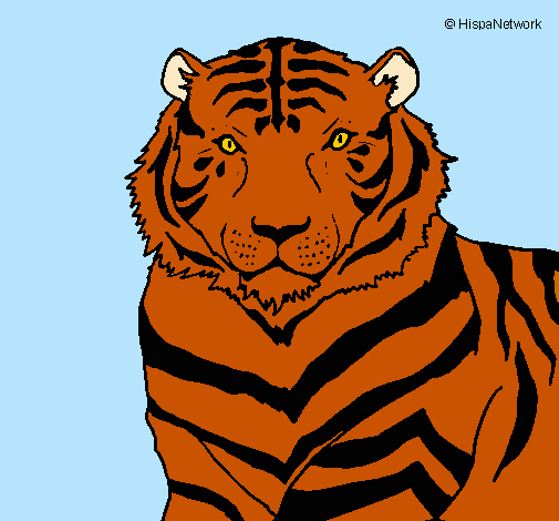 Dibujo Tigre pintado por candreneth