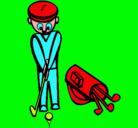 Dibujo Jugador de golf II pintado por angiyvaleeee