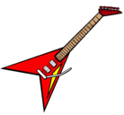 Dibujo Guitarra eléctrica II pintado por rock